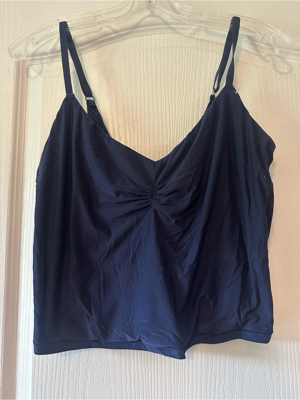 Aerie Smoothez Navy Ruched V-Neck Camisole